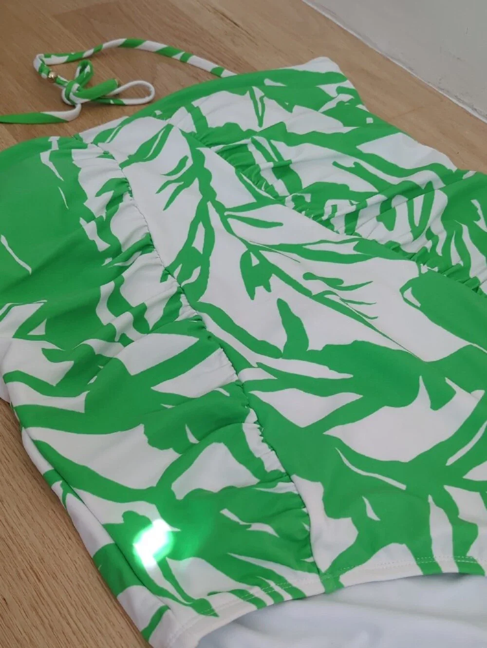NWT Lilly Pulitzer For Target Bright Green & White Tropical One-Piece Swimsuit - Picture 6 of 6